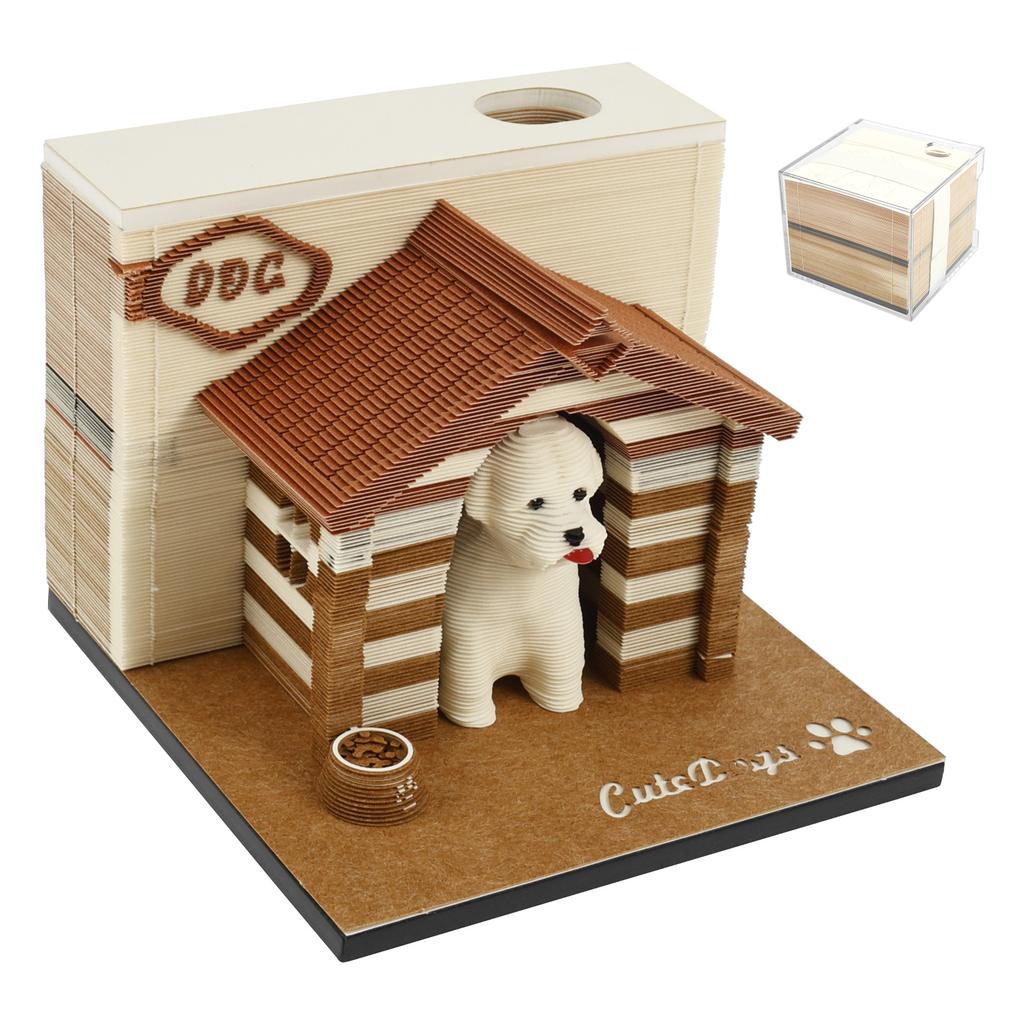 3D Tear Away Calendar Paper Carving Art Memo Pad Notepad Desk Calendar 2026 for Office Home Desktop Decoration Gift Christmas