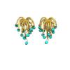 Ear Stud Ring Set French Retro Fashion Niche Tassel Turquoise Bead Earrings Light Luxury Versatile Women