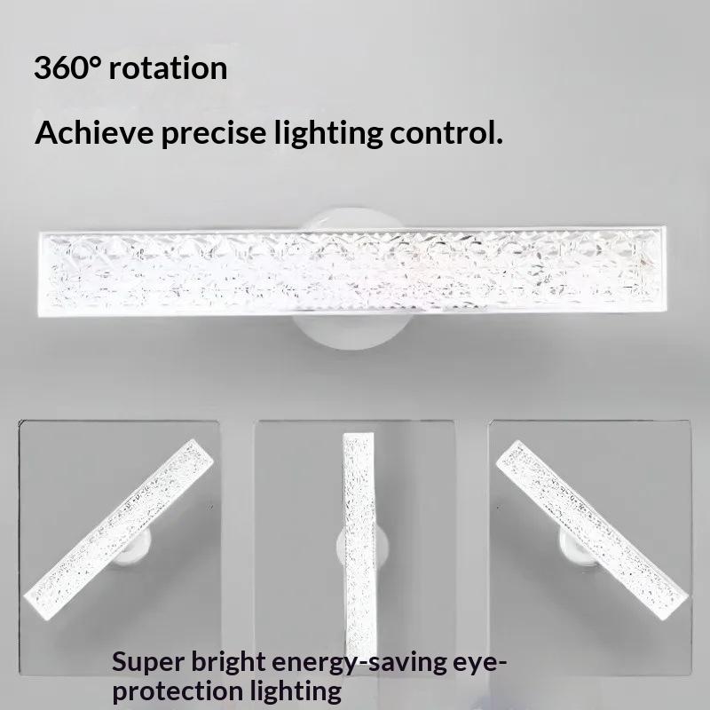 E27 40W/80W LED Long Crystal Lamp Strip Adjustable White Tube Bulb for Balcony Patio Semi-outdoor Lighting