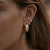 Light Luxury Retro Metal Brushed Banana Leaf Inlaid Zircon Earrings S925 Silver Needle Stud Earrings High-End Temperament Earrings