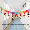 Children's Day Classroom Decorations: Cartoon Flag Banners for Kindergarten Activities