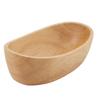 Simple Cleaning Wooden Fruit Bowl Smooth Thickened Snack Container Large-capacity Boat Outline Food Platter Snack Serving