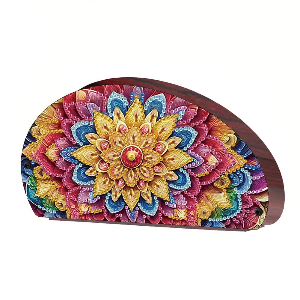 

Wooden Flowers DIY Rhinestones Storage Holder Crystal Diamond Storage Shelf Diamond Painting Organizer Rack for Remote Control