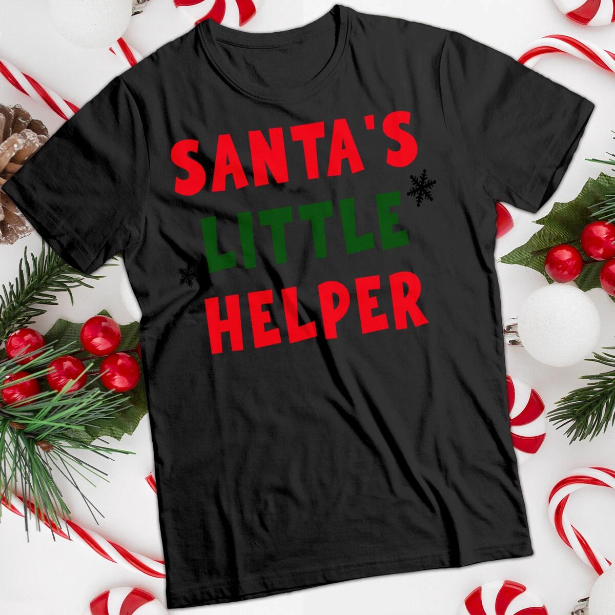 Santa s Little Helper  Christmas T-Shirt Tee #MC 160