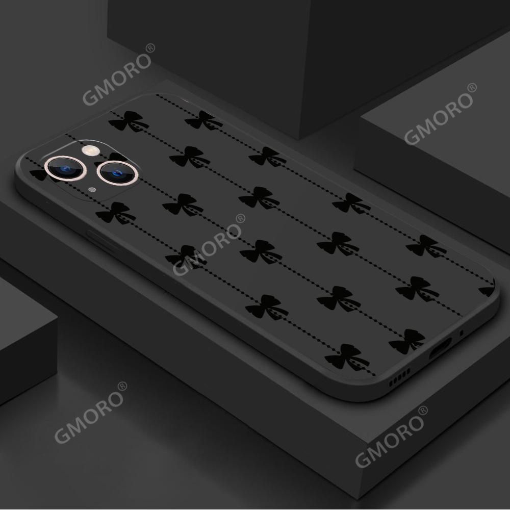 Full Screen Bow Design Sense Apple 15 Mobile Phone Case for Girls Iphone16promax Silicone Protective Case