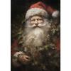 Vintage Weihnachtsmann Porträt Leinwandbild Mistelzweig Briefe lesen Spielzeug Kekse Weihnachts-Wanddeko Heimdeko Poster Pr