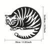Geometric Metal Cat Silhouette Elegant Cat Sign Stylish Hanging Wall Decor for Room, Perfect Gift for Cat Lovers, Metal Wall Art