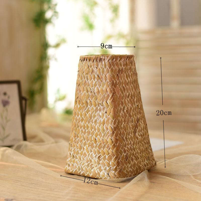 Natural Seagrass Woven Flower Basket Handmade Rattan Planter for Home Decor Indoor Outdoor