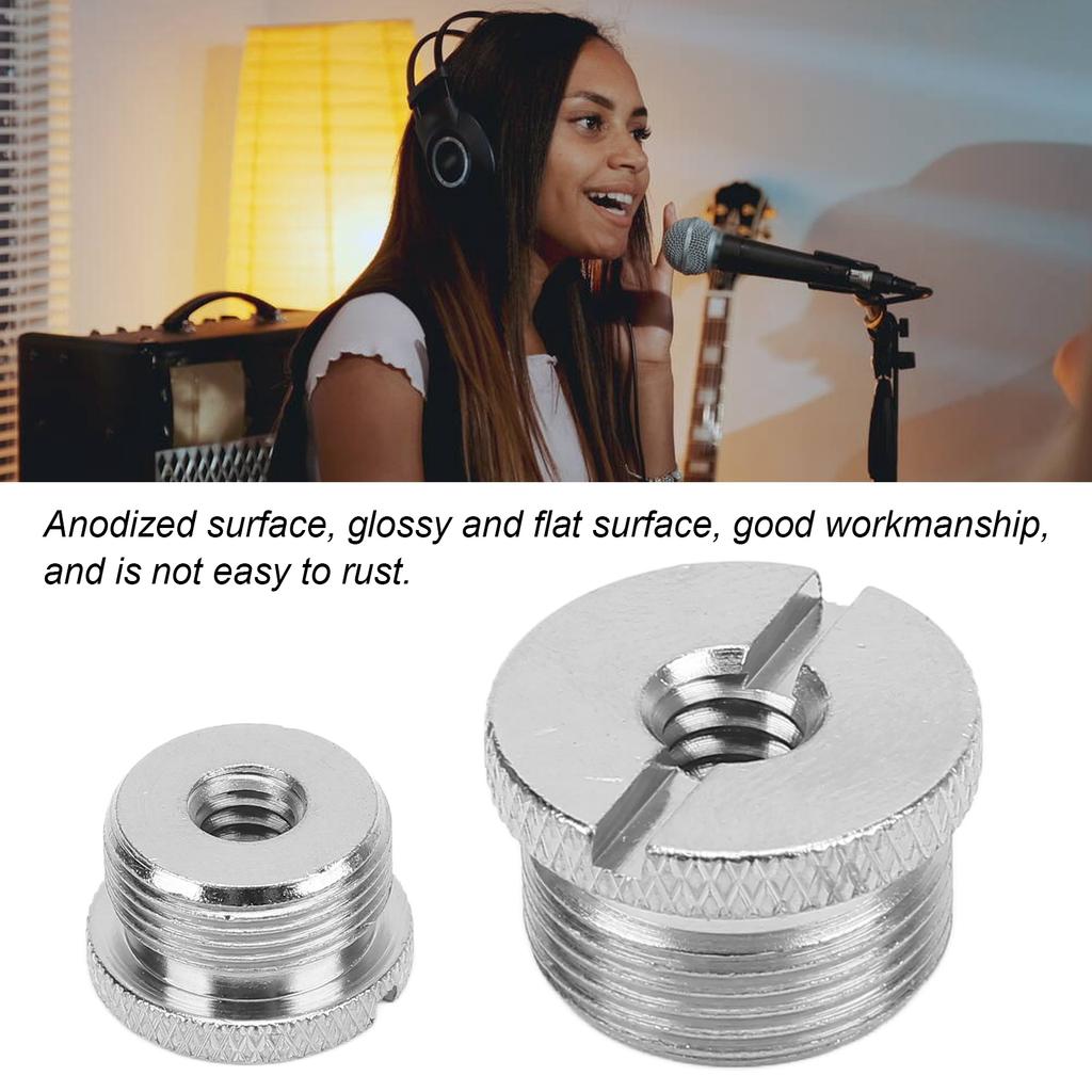 1/4 Female to 5/8 Male Screw Adapter   Anodizing Trtment Durbale Mic Thrd Adapter