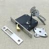 Aluminum Alloy Sliding Door Hook Lock Stealth Mortise Lock for Wooden Door Framed Glass Door Cross Key Hardware Accessories