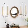 Elegant Black Wall Candle Sconces Decorative Double Armed Wall Hanging Iron Candle Holders for Warm Lighting Home Decors