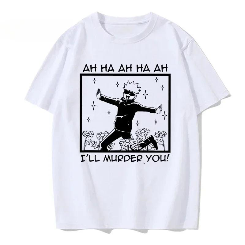 Tshirt Unisexga Japanese Anime Jujutsu Kaisen T Shirt Gojo Satoru Tops Yuji Itadori Graphic Tees Cool Tshirt 90s Women Clothes