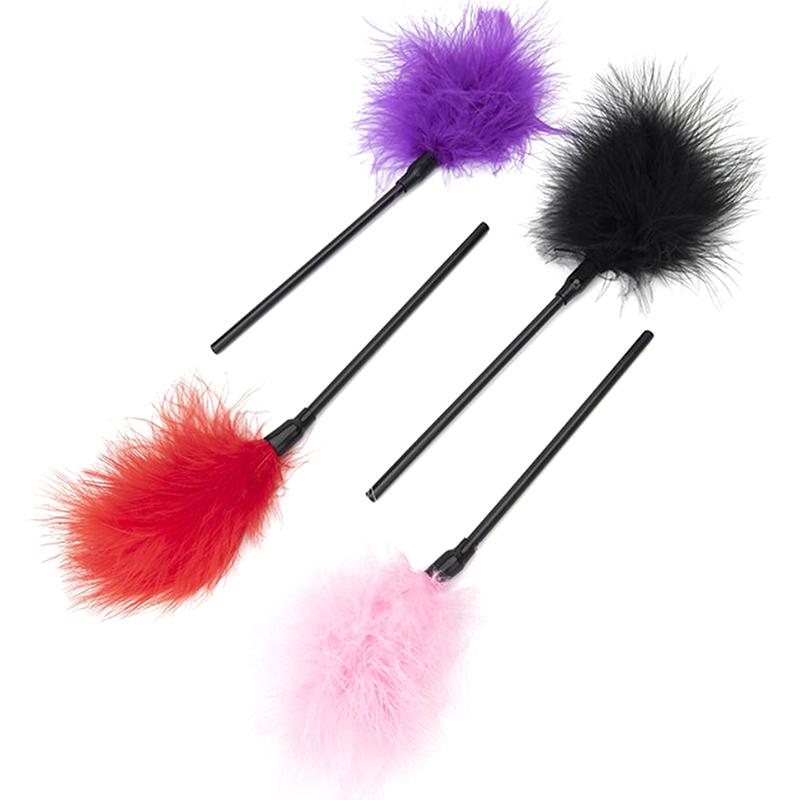 Feather Tickle Sex Toy with Colorful Bondage Restraint Riding Crop Flogger for Women Couples Adult Sexual Fun
