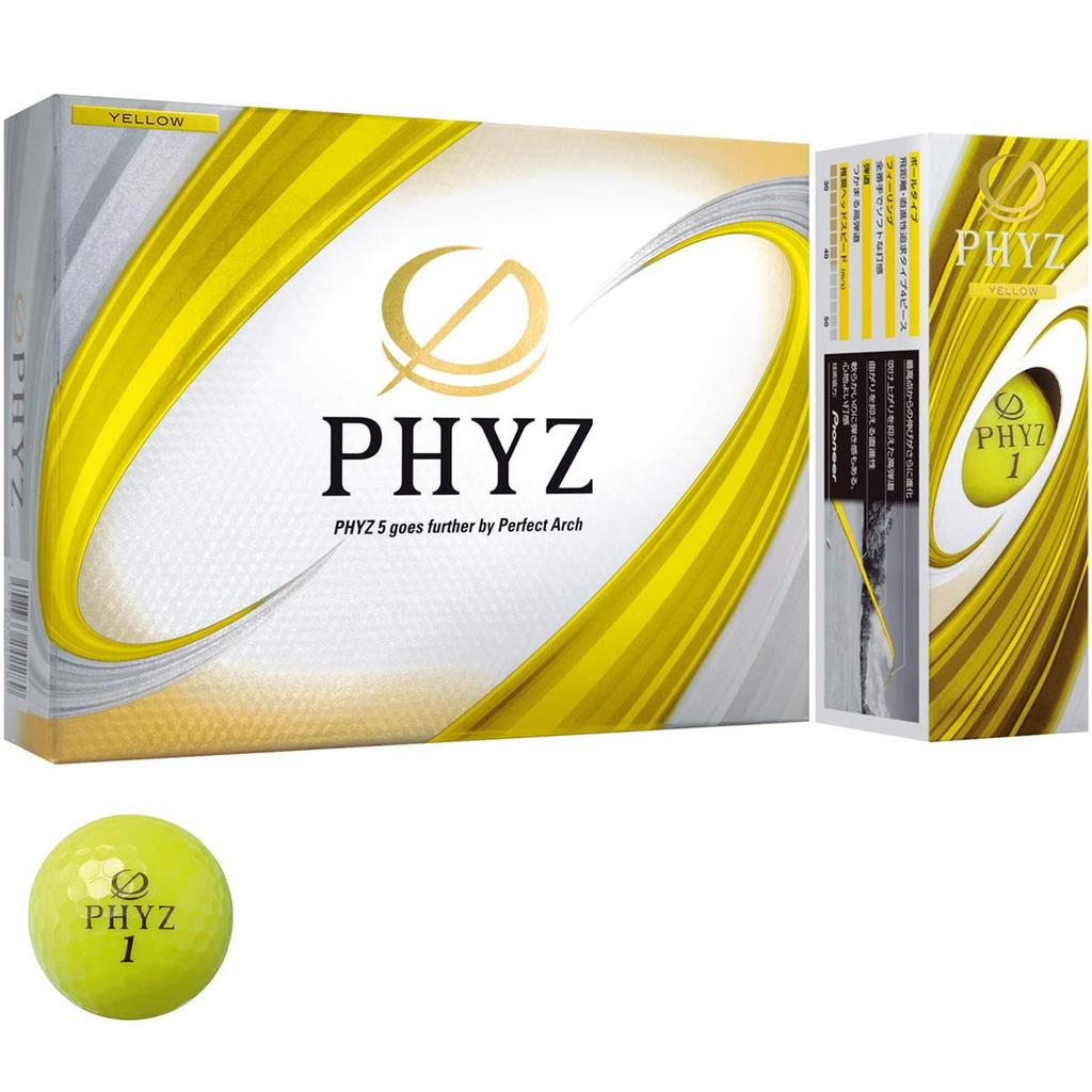 BRIDGESTONE 19PHYZ Yellow Golf Balls, Pack of 12