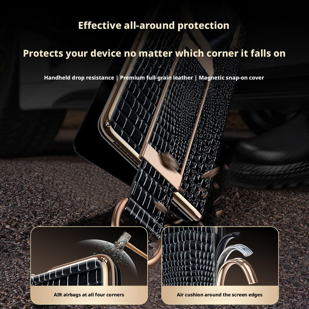 Wristband Ring Case For Huawei Mate X7 X6 X5 Premium Luxury Genuine Leather Magnetic Flip Smart Window Full Protection Cover