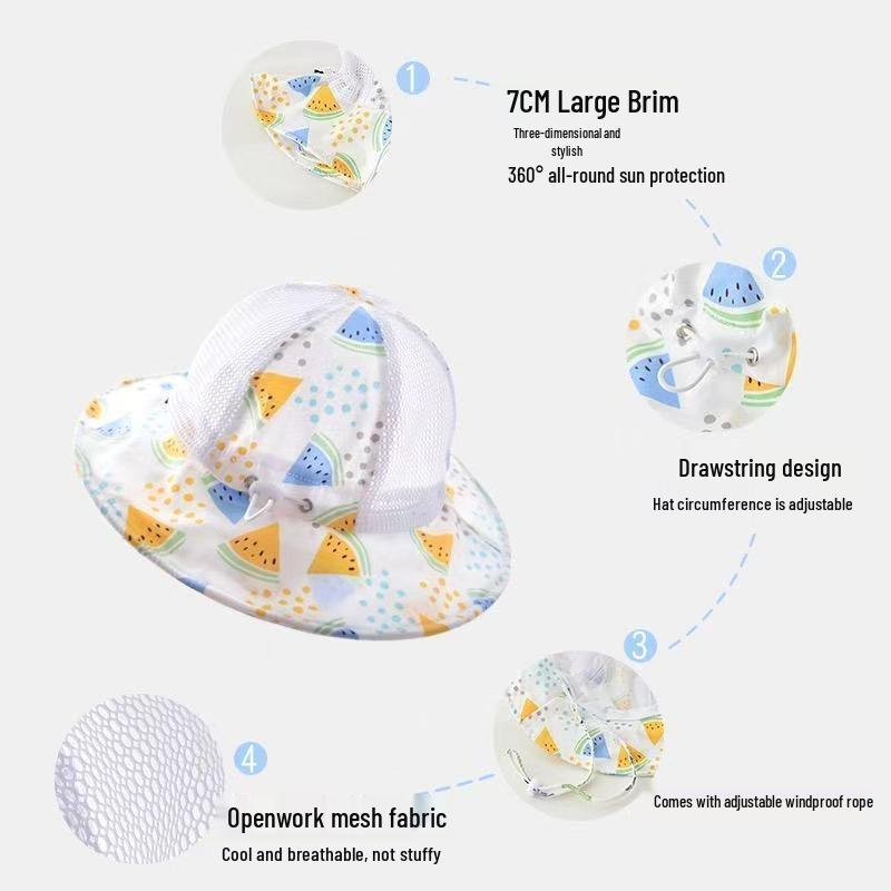 Breathable Mesh Sun Hat - Lightweight Summer Bucket Hat for Boys & Girls