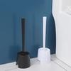 1pc Toilet Brush and Holder Set - Long Handle Bathroom Flexible Deep Cleaning Brush,  Portable Toilet Brush with Holder