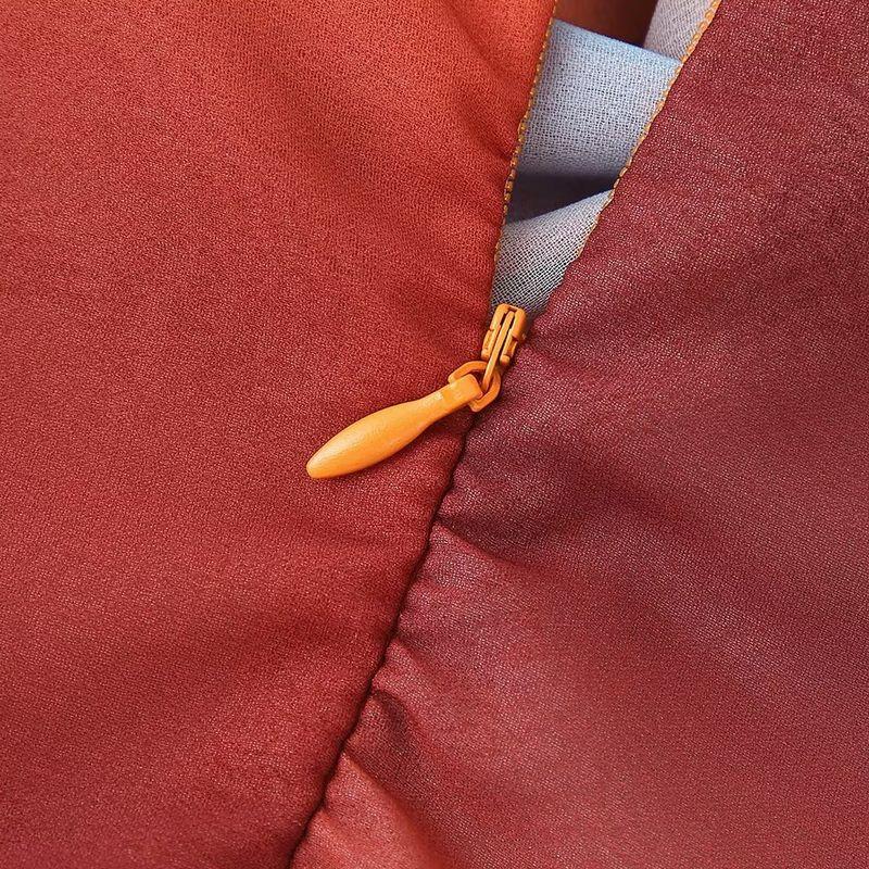 Kaslead New Arrival Women's Clothing Fashion Style Fashion Slim-Fitting Simple Print Chest Wrap Vacation Style Dress