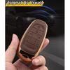 Key Fob Cover For Hyundai With Key Chain, Upper Leather + Soft TPU Car Key Case Shell For 2024   Hyundai Sonata Santa Fe Nexo Tucson (5 Buttons,