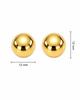 Gold Spherical Stud Earrings - Fashionable, High-End Stainless Steel Jewelry for a Chic Look