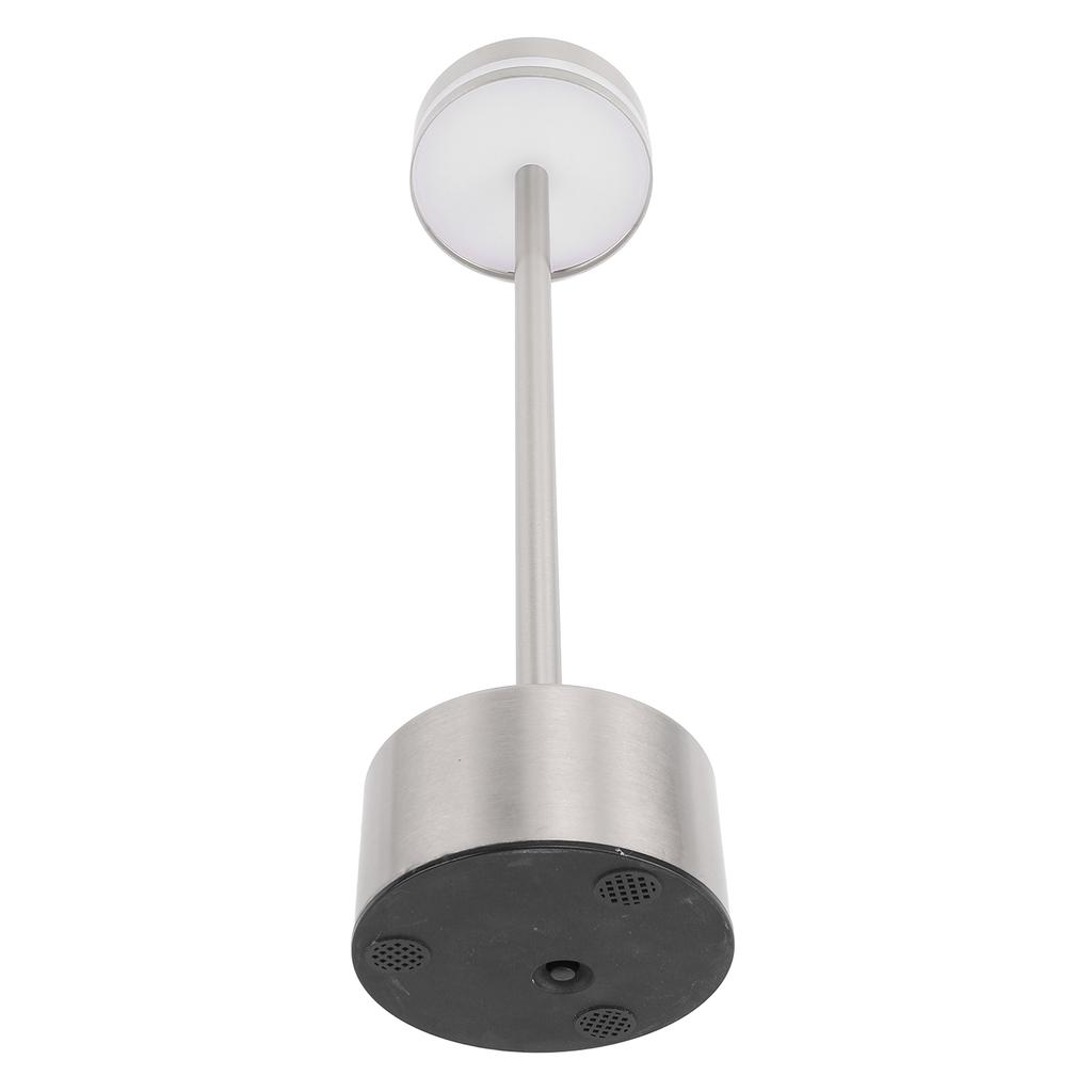 Rechargeable Cordless Table Lamp Modern Dimmable 3 Color Temperatures Portable Bedside Lamp Silver
