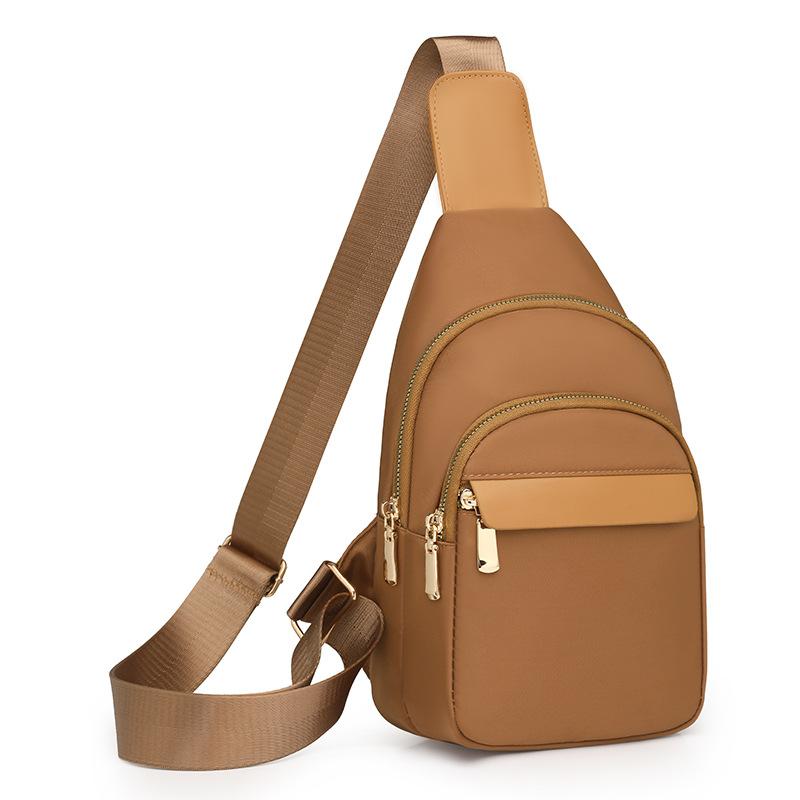 Dámska náprsná taška s kontrastnou farbou, veľkokapacitná taška cez rameno/crossbody