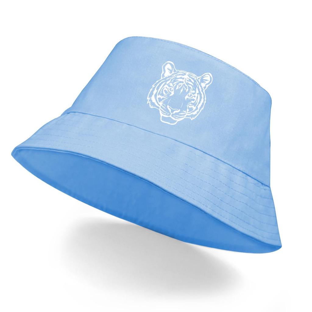 Bucket Hat mit Weißem Tigerkopf-Print Bucket Hat , Tier Herrenhut Leichtgewicht Frühling Strand Strandkappe