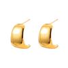 Elegant Versatile Geometric C-Shaped Shiny Earrings for Women - Stylish High-End Ear Ornaments