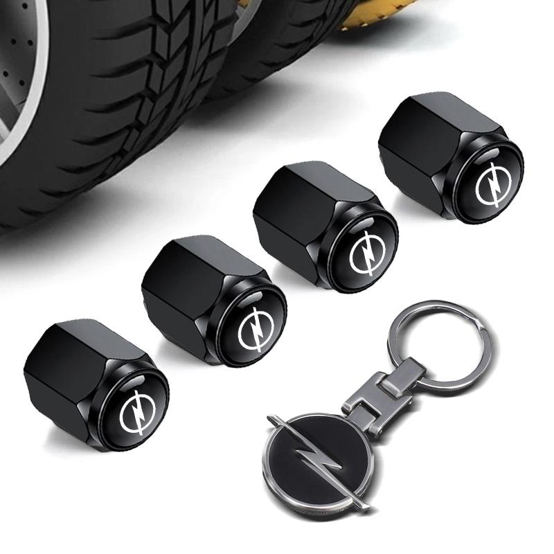 Tire Valve Stem Car Metal Emblem Keychain Style Wheel Air Valve Cover For Opel Mokka Corsa Astra Phev Grandland Hybrid Accessory zpq577