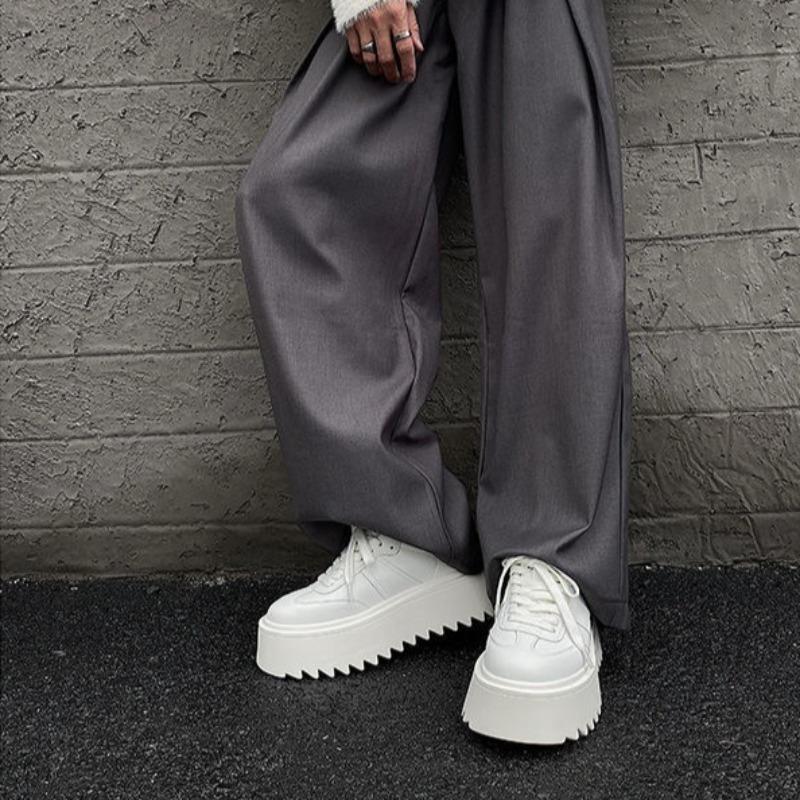 Fashion Men Thick-soled Casual Sports Shoes High-end Matte Big-headed Derby Shoes High Quality Platform British Casual Leather Men Shoes