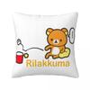 Rilakkuma Strawberries Square Pillow Case Polyester Cushions for Sofa Animal Bear Creative Cushion Covers