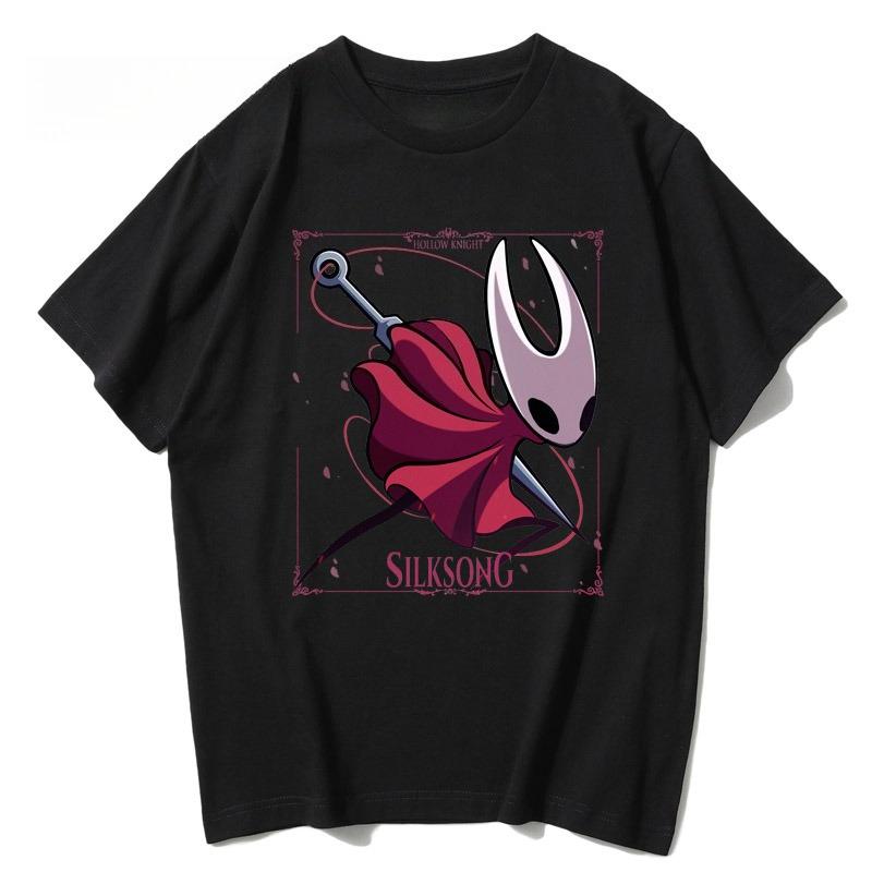 2025 Summer Hollow Knight Silksong Short Sleeve Game Merchandise Cotton Bumblebee Graphic Vintage T Shirts Unsiex Tops Tees
