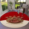 Galatasaray S Round Area Rug,Carpet Rug for Living Room Bedroom Sofa Playroom Decor,Non-slip Floor Mat