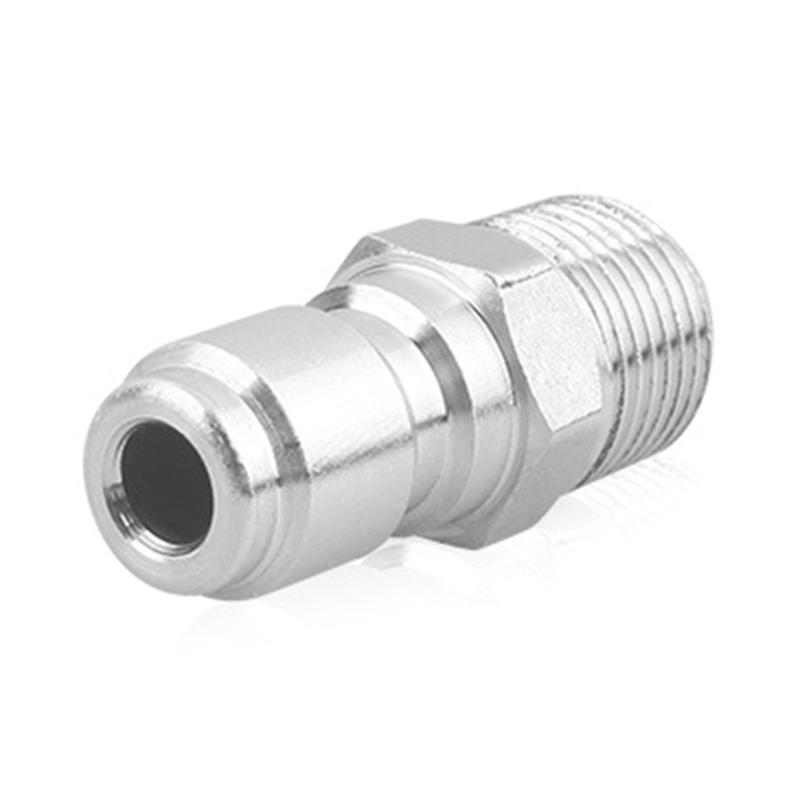 2pcs Pressure Washer Swivel 3/8 Inch NPT Thread High Pressure Washer Fittings 5000PSI Stainless Steel Quick Connector