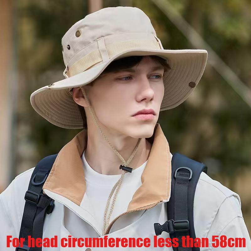 Xiaomi Camping Hat with Rope Wide Brim Men Women Outdoor Mountaineering Fisherman Hat Sun Hat Anti-snout Outdoor Hiking Fishing Hat