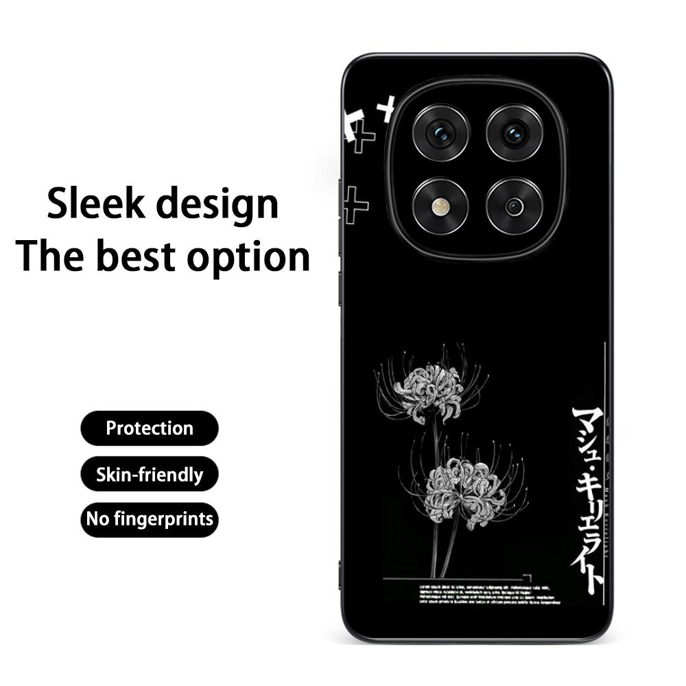 Art Red spider lilys japan design Phone Case For Redmi Note 14 13 12 11 Pro Plus S 5G 14C A3 Soft Black Phone Cover