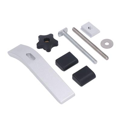 2 Set T Track Hold Down Clamps Aluminum Alloy Woodworking CNC Jig Accessories 6 27in L 12in T