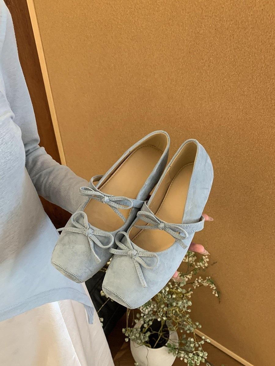 

Внутренний каблук-танкетка, желтые туфли Мэри Джейн, женская обувь 2025 весна и лето, ретро балетки с юбкой 35