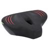 Fahrradsitzkissen Breit Verdickt Stoßdämpfung Atmungsaktives Sattelpad für Peloton Schwarz Rot