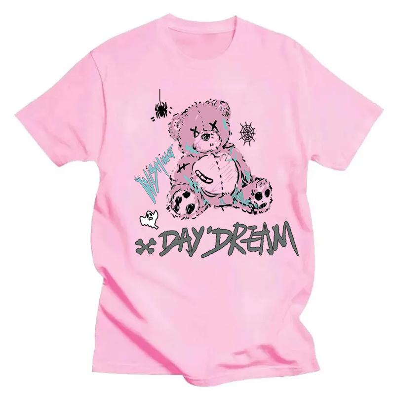 

Harajuku Готическая женская футболка Kawaii DAT DREAM Аниме футболка в стиле хип-хоп, летний топ с короткими рукавами, свободная спортивная рубашка для бега 4XL розовый