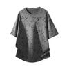 T-shirt a maniche corte da uomo, T-shirt a girocollo a mezza manica in cotone mercerizzato, Top casual ampio