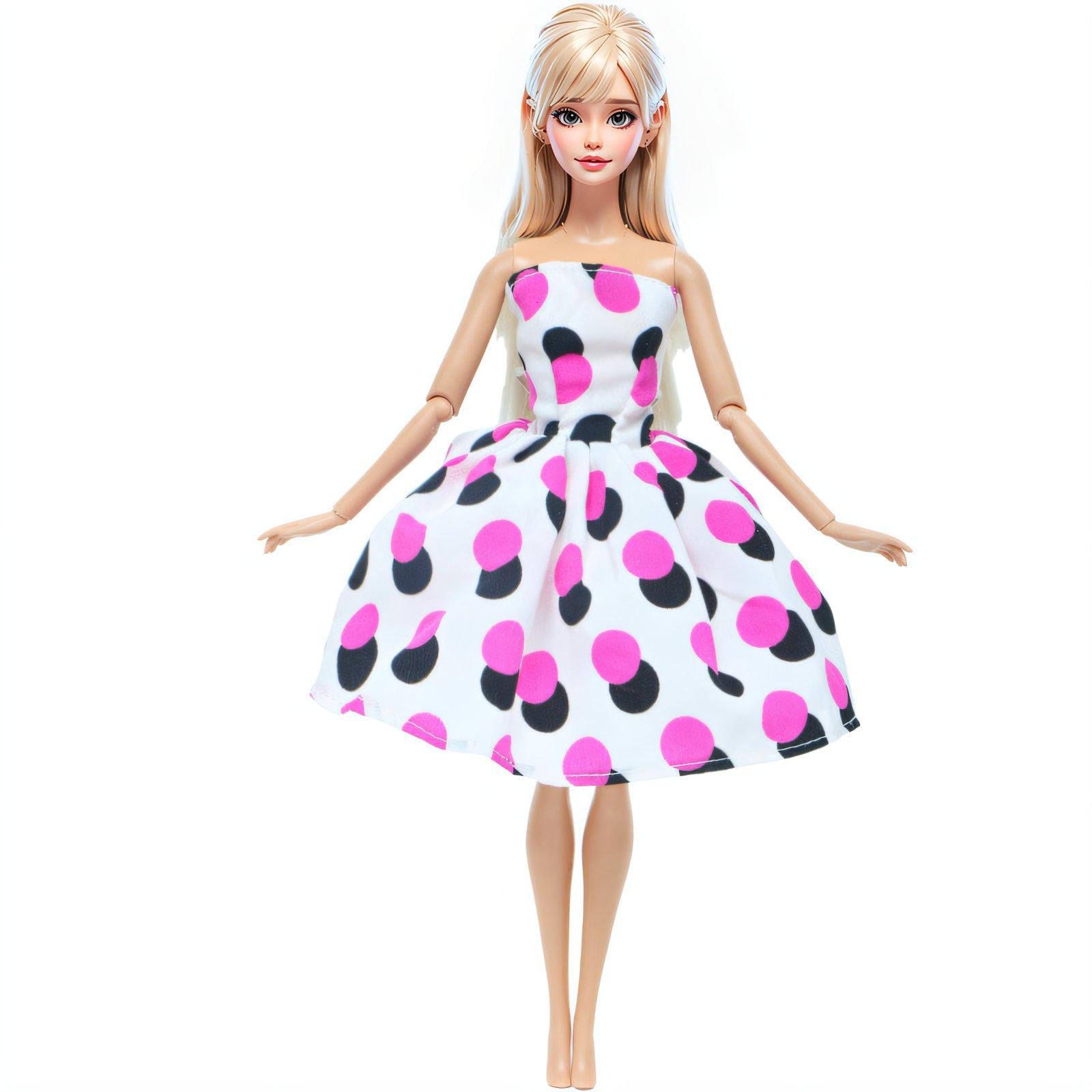 

Одяг для ляльок 30 см Модна сукня Прозора спідниця Одяг для ляльок Барбі 1/6 ляльок Аксесуари Дитяча іграшка рожевий/білий