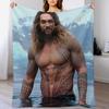 Jason momoa Plaid Deken Zacht Groot Enkel Voor Decoratieve Bank Warme Dekens