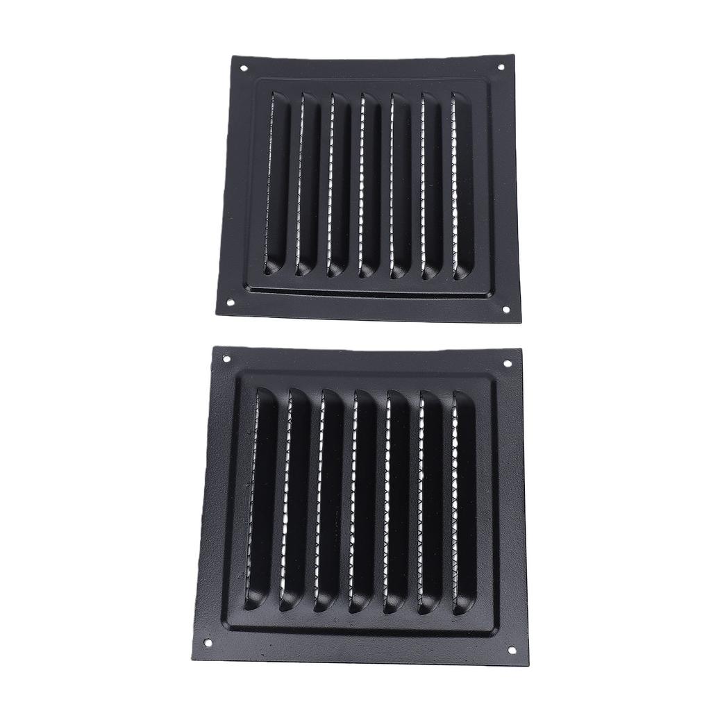 2PCS Attic Vent with Protective Mesh Aluminum Wall Vent Square Louver Ventilation Grille for Exterior Door Garage