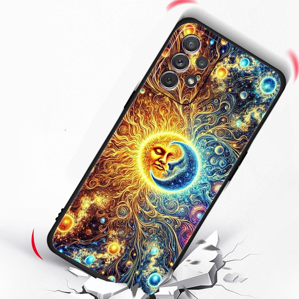 Moon Sun Phone Case For Samsung Galaxy A17 A07 A55 A35 A25 A15 A05s A33 5G A31 A23 A21s A13 A41 A73 A53 A51 A71 A03s S10 Cover