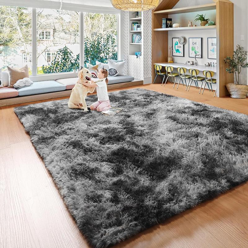 

Plush Tie-Dye Carpet Living RoomHome Decor Children s Bedroom Fluffy Carpet Non-Slip Blanket Bedside Design Room Play Mat 80X200CM(2.6X6.6FT