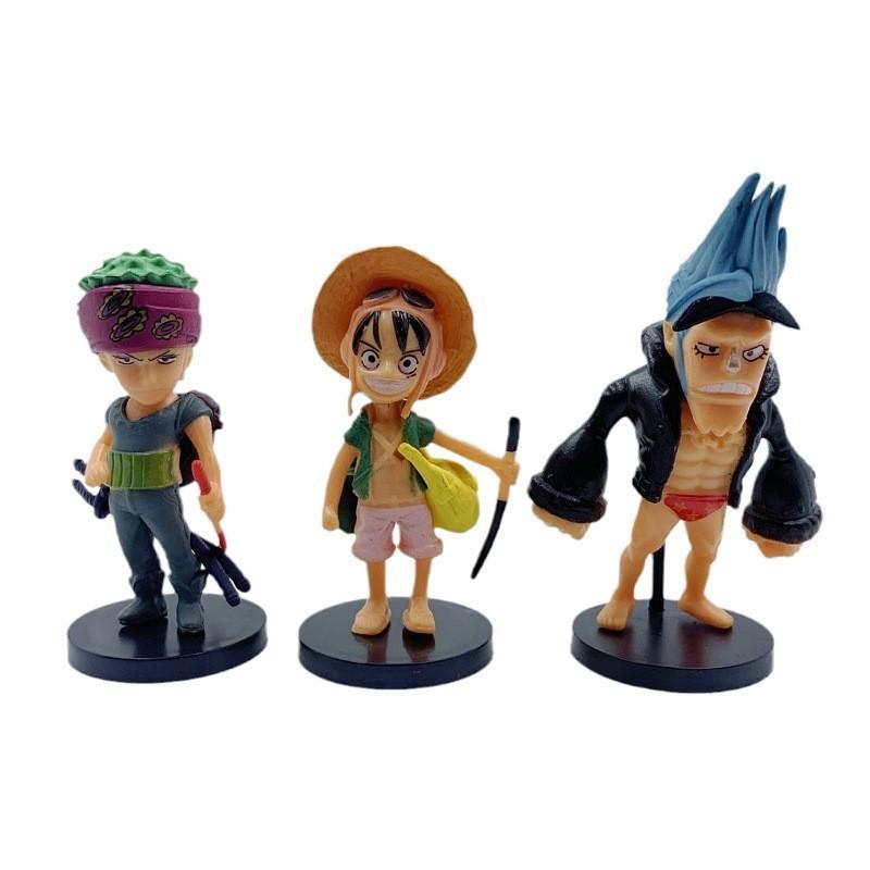 One Piece Pirate Figure Set Pvc Collectible Models With Base For Anime Fans