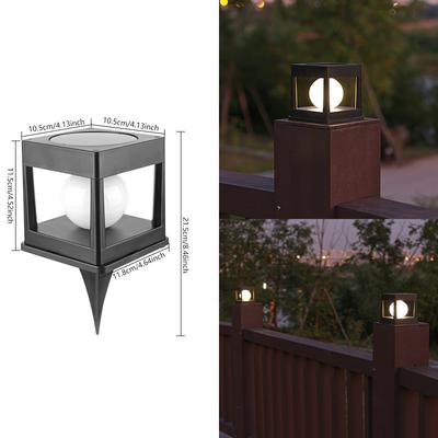 Solar Post Light Waterproof Outdoor Solar Post Cap Lights for Deck Patio Garden Fence Flowerbed Landscape Decor Lighting Lamp