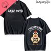 Chicken Game Theme 100Cotton Summer TShirt Shortsleev Tops Breathable Printed Fashion Mens Womens High Quality Oneck