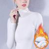 New  Autumn Winter Velvet Mesh High Collar Long Sleeve Tops Women Solid Color Stretch Tight Fit Inner Shirts
